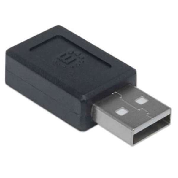 Adaptador Manhattan Usb C-A 2.0 Color Negro Mncadaab005