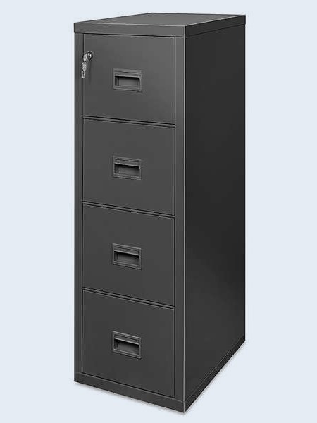 Archivero vertical contra incendios, 4 cajones