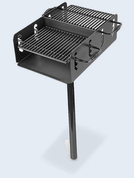 Asador doble para parques