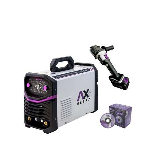 Axtech Combo Soldadora Inv 300A+ MINIESM+BAT+50DISCOS