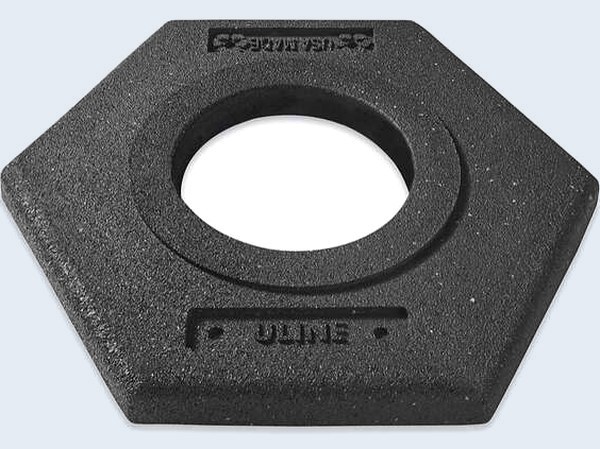 Base hexagonal de caucho de 16 lb para cono canalizador
