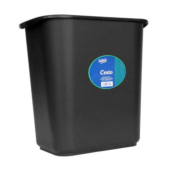 Bote Para Basura Chico 13L Negro Rectangular 306.8015Ne