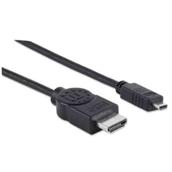 Cable Manhattan Hdmi 1.4 M-Micro M Alta Velocidad Canal Ethernet 2M