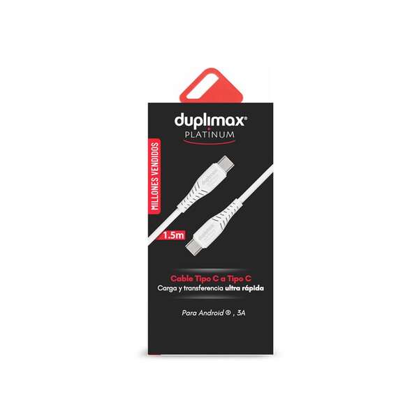 Cable Usb Tipo C A Usb Tipo C 1.5M Blanco 245142