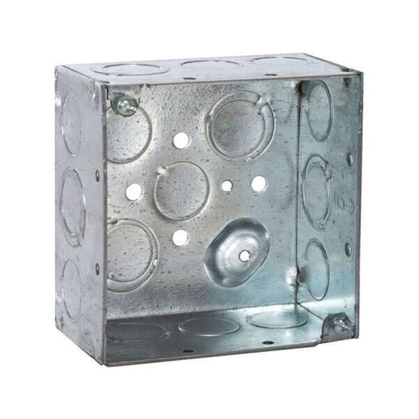 Caja cuadrada galvanizada de 4 x 4 pulg