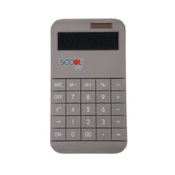 Calculadora Scool 12 dígitos color gris