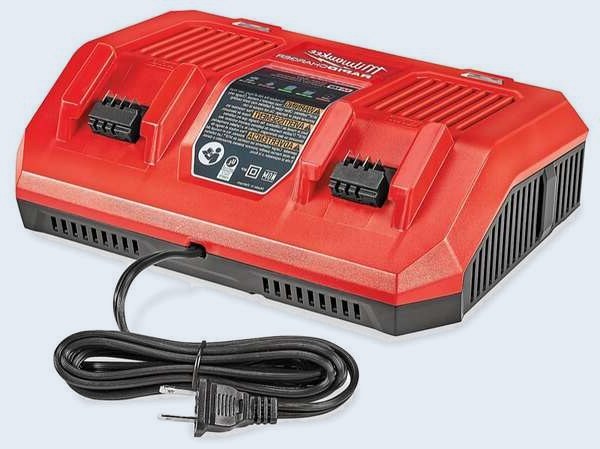 Cargador de dos compartimentos para baterías milwaukee M18 redLithium