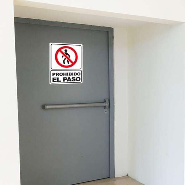 Cartel "Prohibido el paso" LICA
