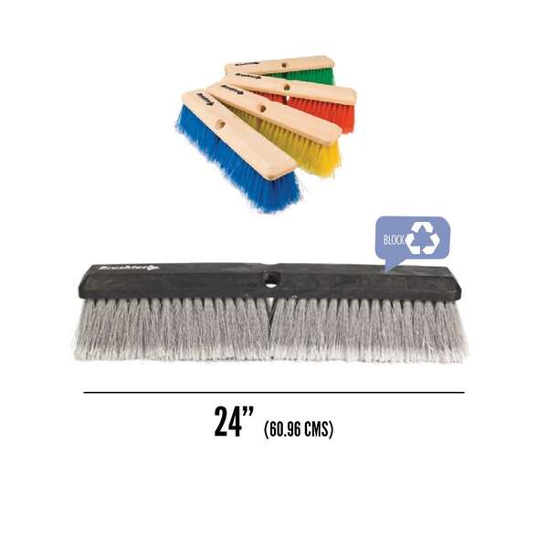 Cepillo de PVC para piso con block de plástico 1824-P