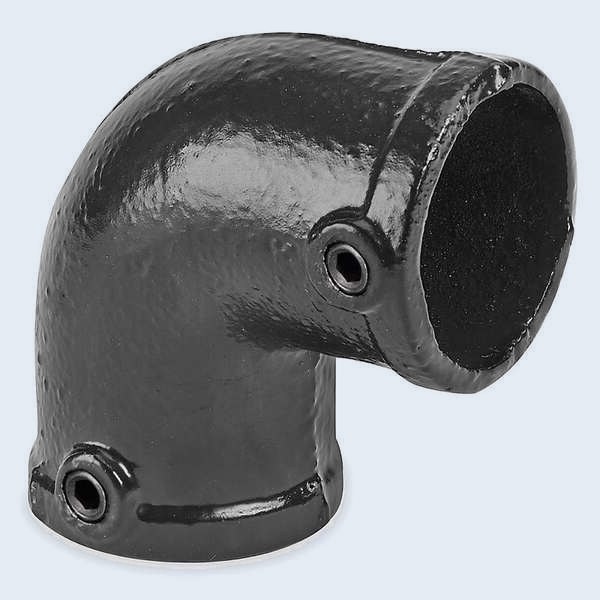Conector de extremos de hierro fundido, codo de 90