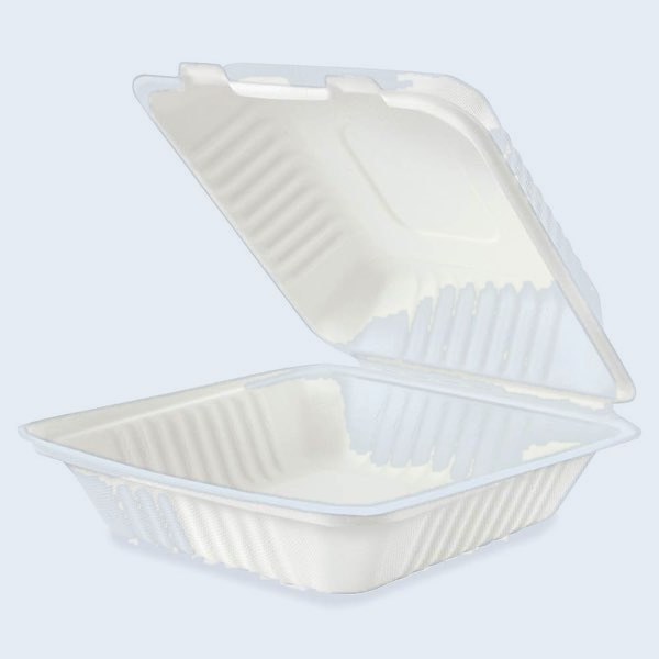 Contenedores Tipo Bisagra Compostables - 34 oz