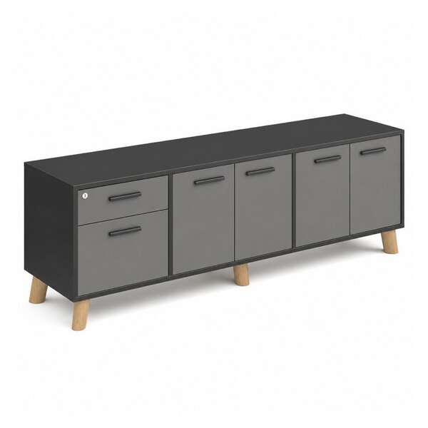 Credenza baja izquierda, VERSA DASH, estructura negra