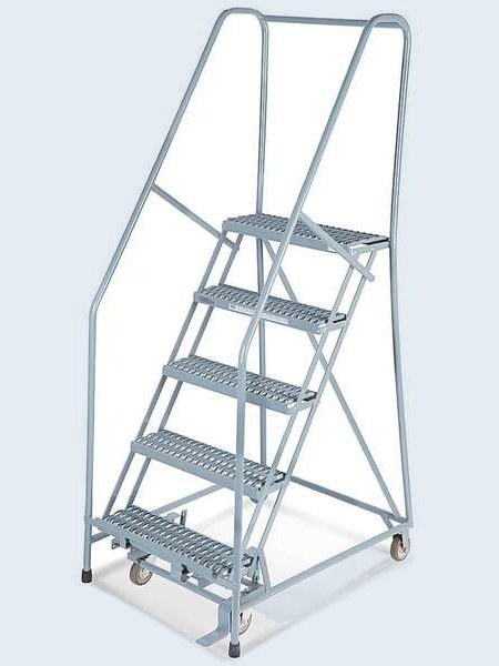 Escalera con agarre, 7 escalones, ensamblada