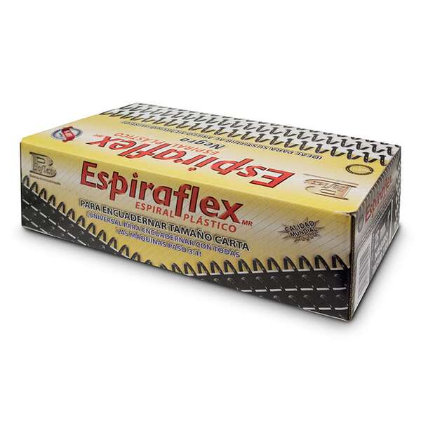 Espiral Plastico Negro 44Mm 13Pzas E44N