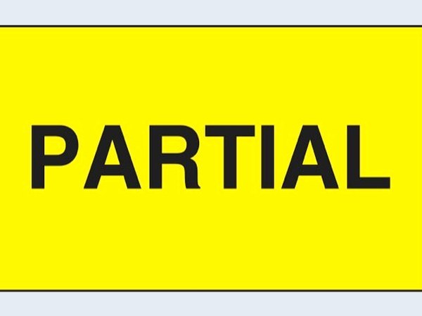 Etiquetas Adhesivas "Partial" - 3 x 5"