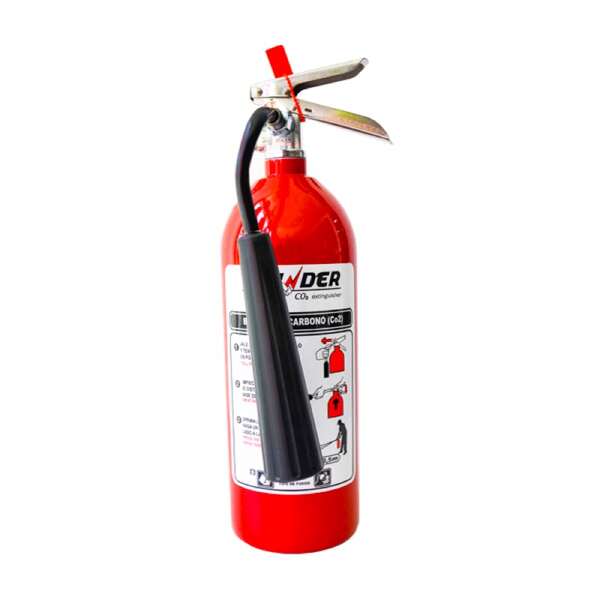 Extintor cilindro de aluminio de CO2 rojo … 5 lb