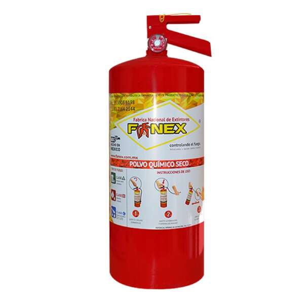 Extintor cilindro de lámina de PQS rojo … 9 kg