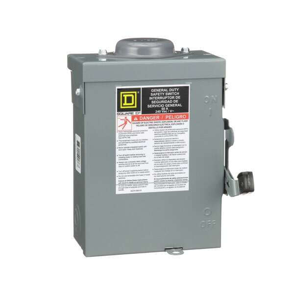 Interruptor de seguridad, 60 A, NEMA 1. SD-DU322RB Schneider Electric