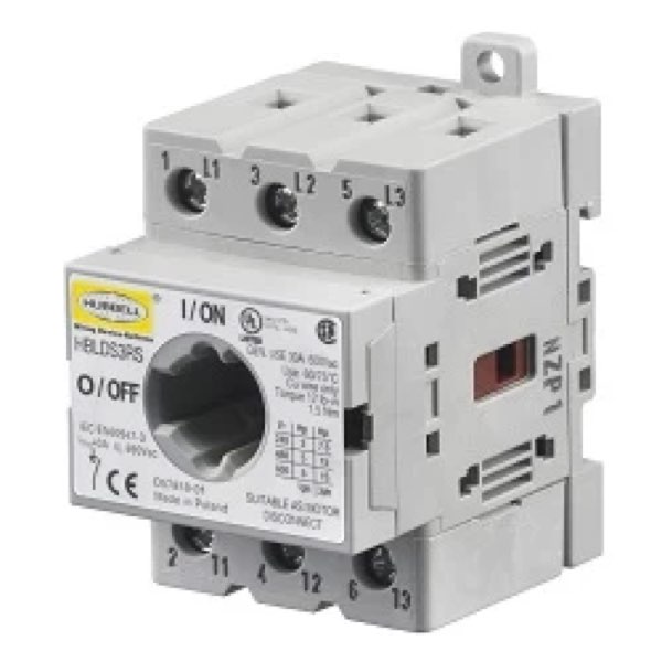 Interruptor repuesto 30A circuitlock Hubbell HBLDS3RS