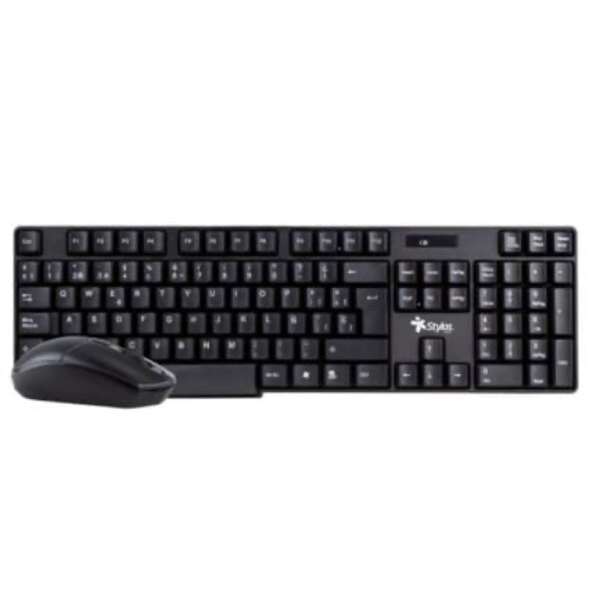 Kit Teclado Y Mouse Stylos Inalámbrico 105 Teclas 1200 Dpi Usb Nano