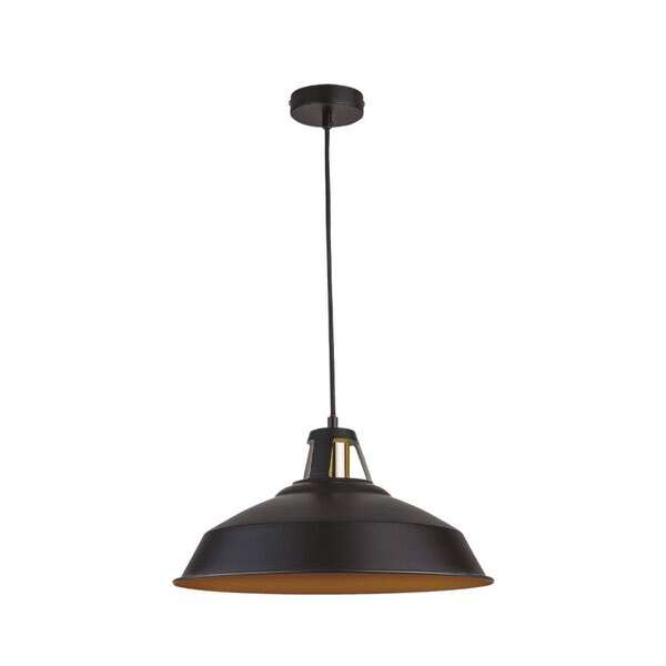 Lámpara, de interior, para suspender, negro mate, base E27