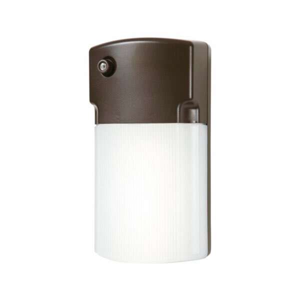 Lampara LED, para pared, bronce, uso exterior, con sensor