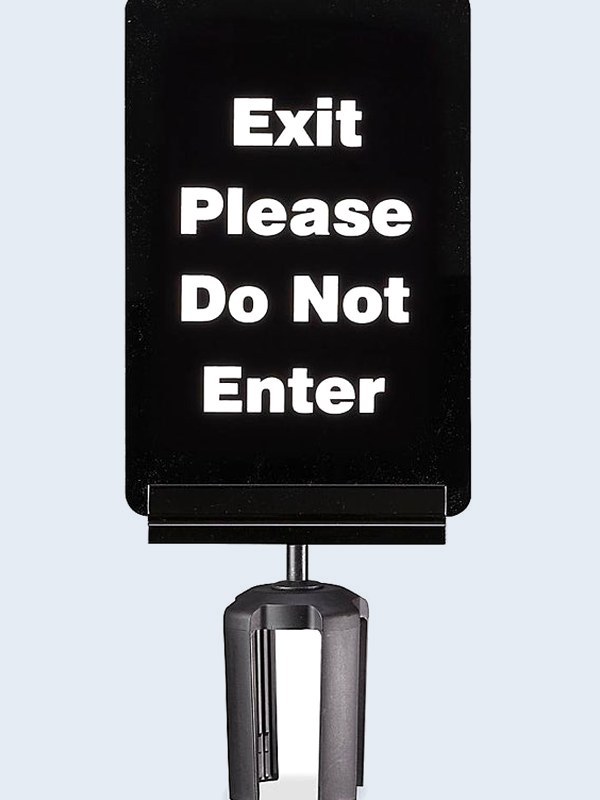 Letrero para Control de Multitudes para Interiores - "Exit - Please Do Not Enter"