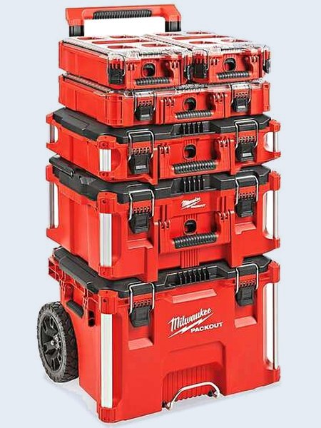 Milwaukee packout kit de cajas para herramientas, kit de 6 piezas