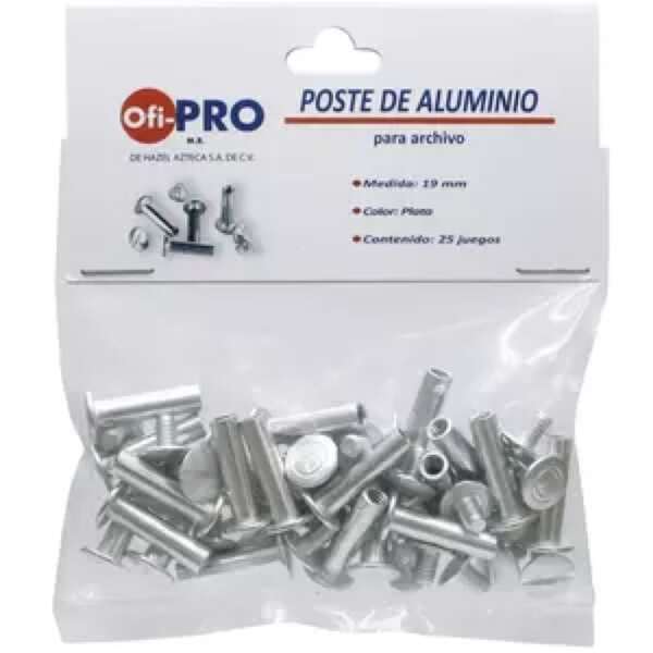 Poste de aluminio Ofi-pro 19 mm caja con 25 piezas
