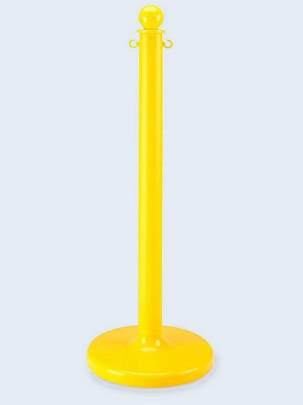 Poste de Plástico para Control de Multitudes - Base Plana
