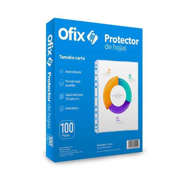 Protector De Hojas Caja Con 100 Pzas 322.2780072Ofx