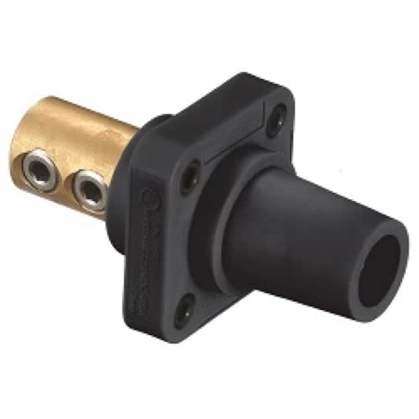 Receptáculo 1POLO p/panel tipo NGRO Hubbell HBLFRBK