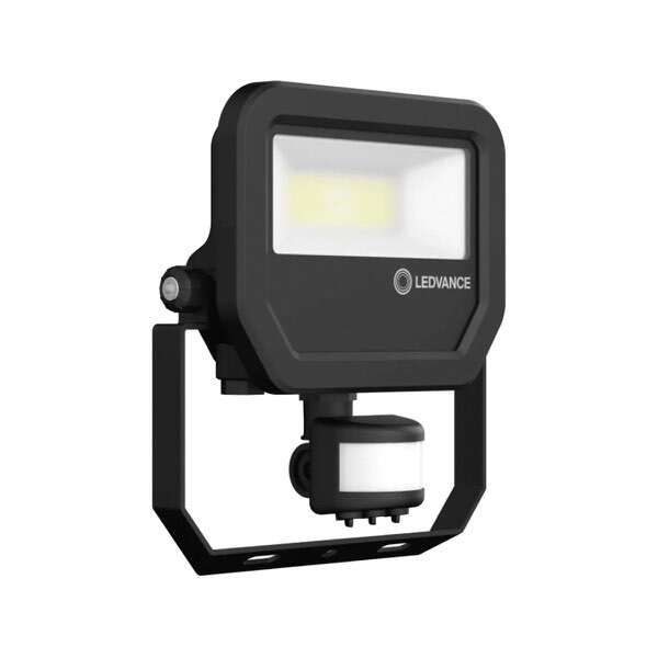 Reflector LED floodlight de exterior, con sensor, 20 W/830