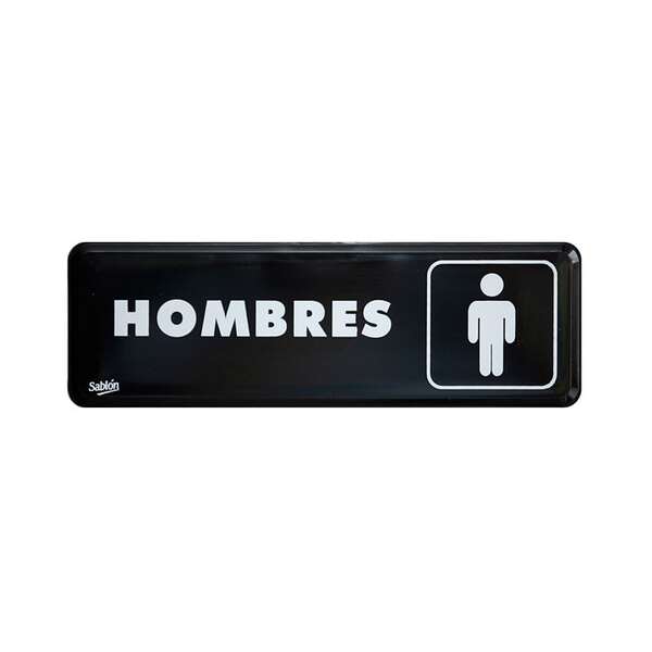 Señal Plastico Baños Hombres 23X7.5Cm 306.7918