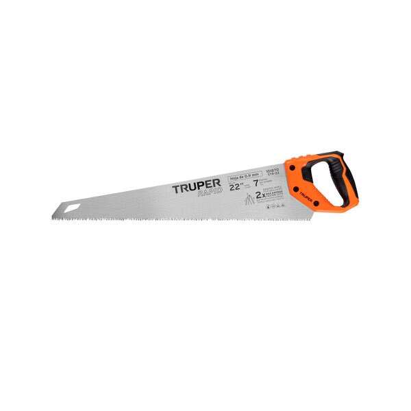 Serrucho Rapid 22 pulg, 7 DPP, mango Comfort grip. 101870 Truper
