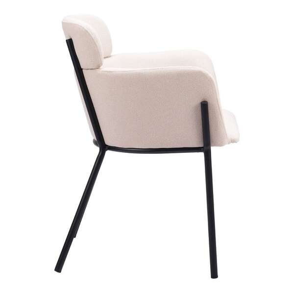 Silla comercial para cafetería, ZUO BREMOR, beige