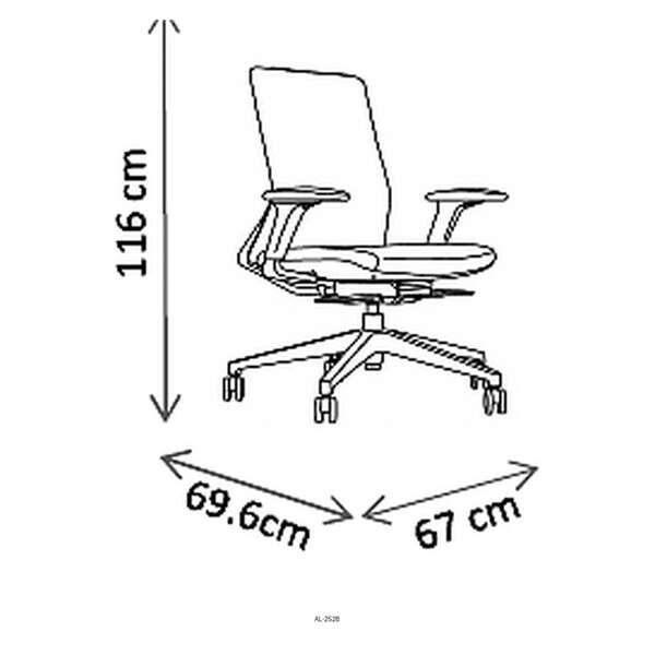 Silla de oficina ejecutiva, VERSA ALTUS ZECK, estructura aluminio