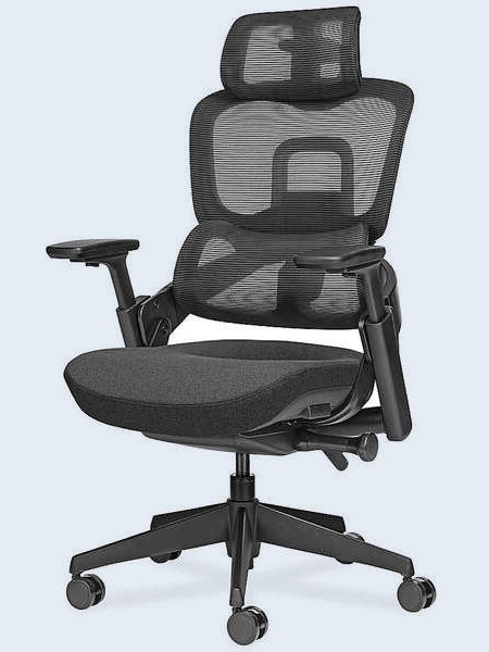 Silla ejecutiva de malla con cabecera