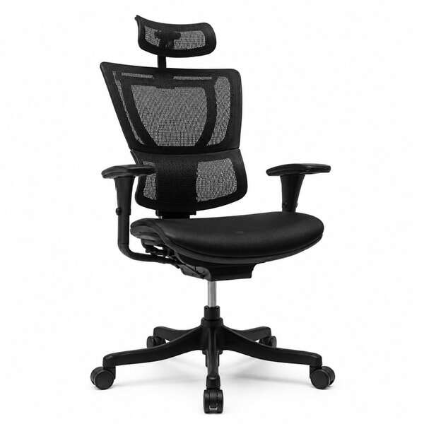 Sillón de oficina ejecutivo respaldo alto con cabecera ajustable