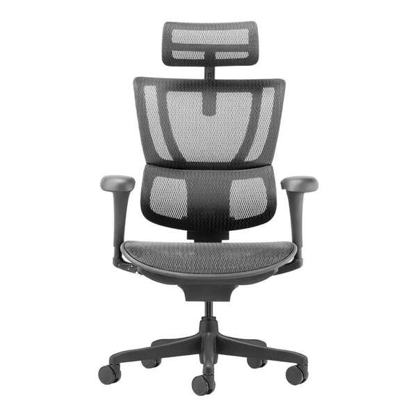 Sillón de oficina ejecutivo respaldo alto con cabecera ajustable