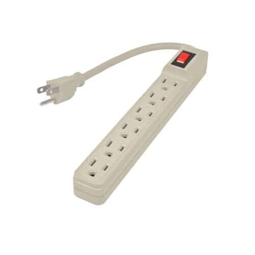 Volteck Multicontacto 6 Entradas Economico MUL-6E Voltech