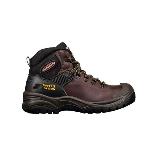 Zapato con casco de acero Berrendo café 703